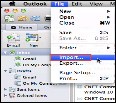 outlook for mac import eml file